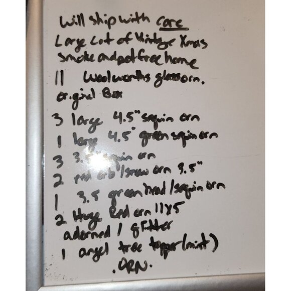 Vintage Christmas Ornament Set With Angel & Glass Tree Topper - Woolworths - Picture 12 of 12